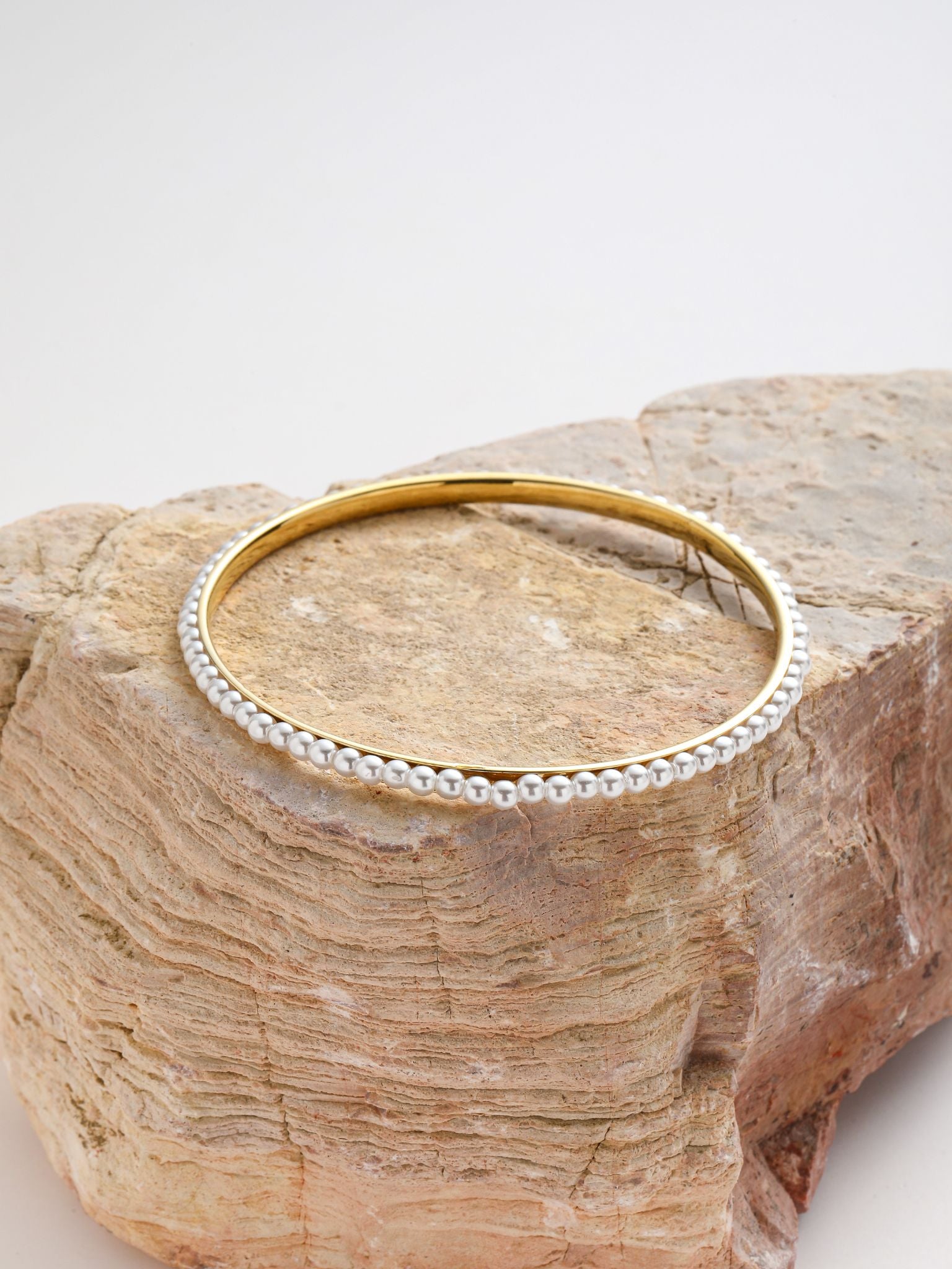 Bracciale rigido acciaio con perline