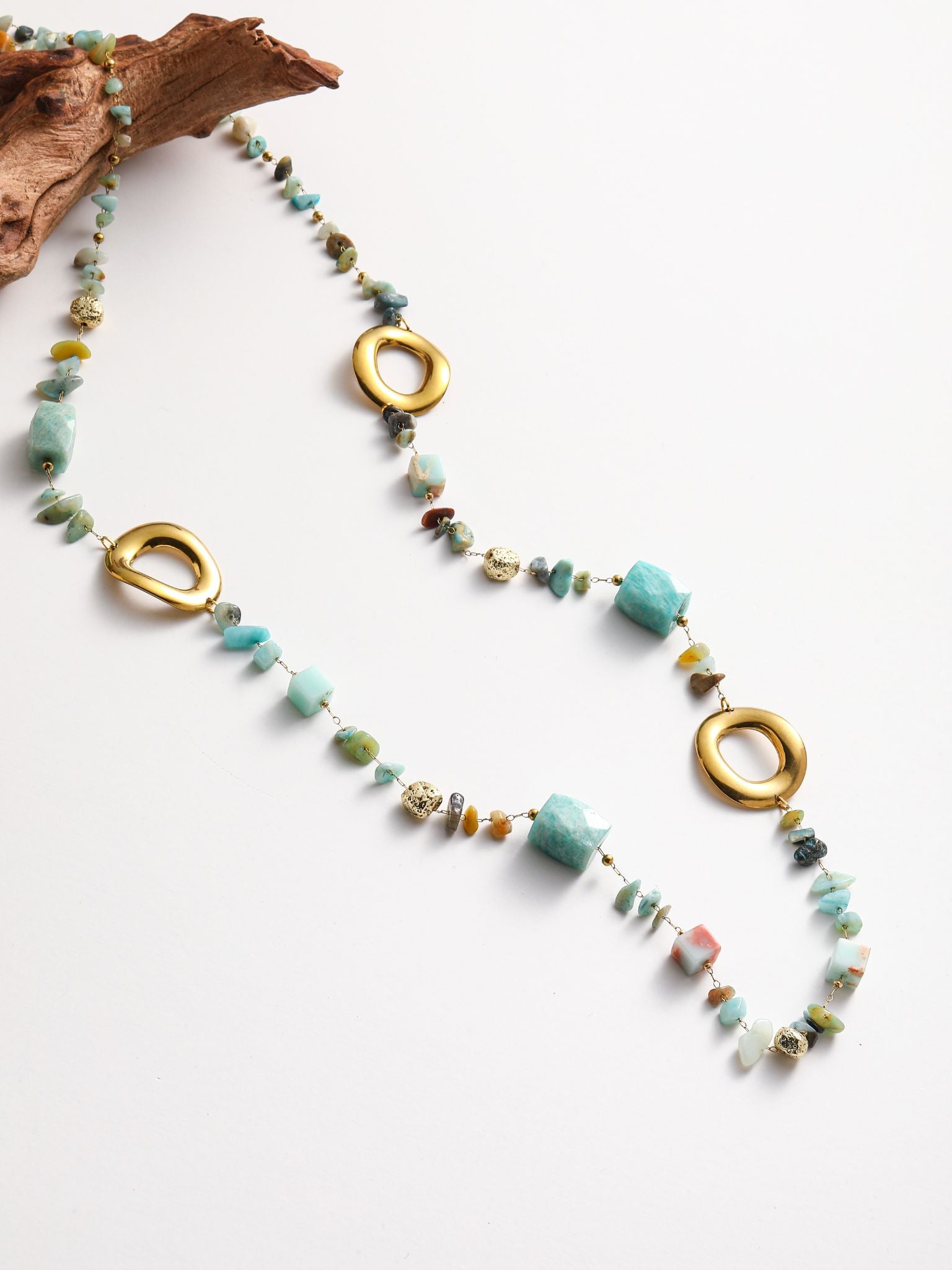 Collana in catena con pietra dura AGATA