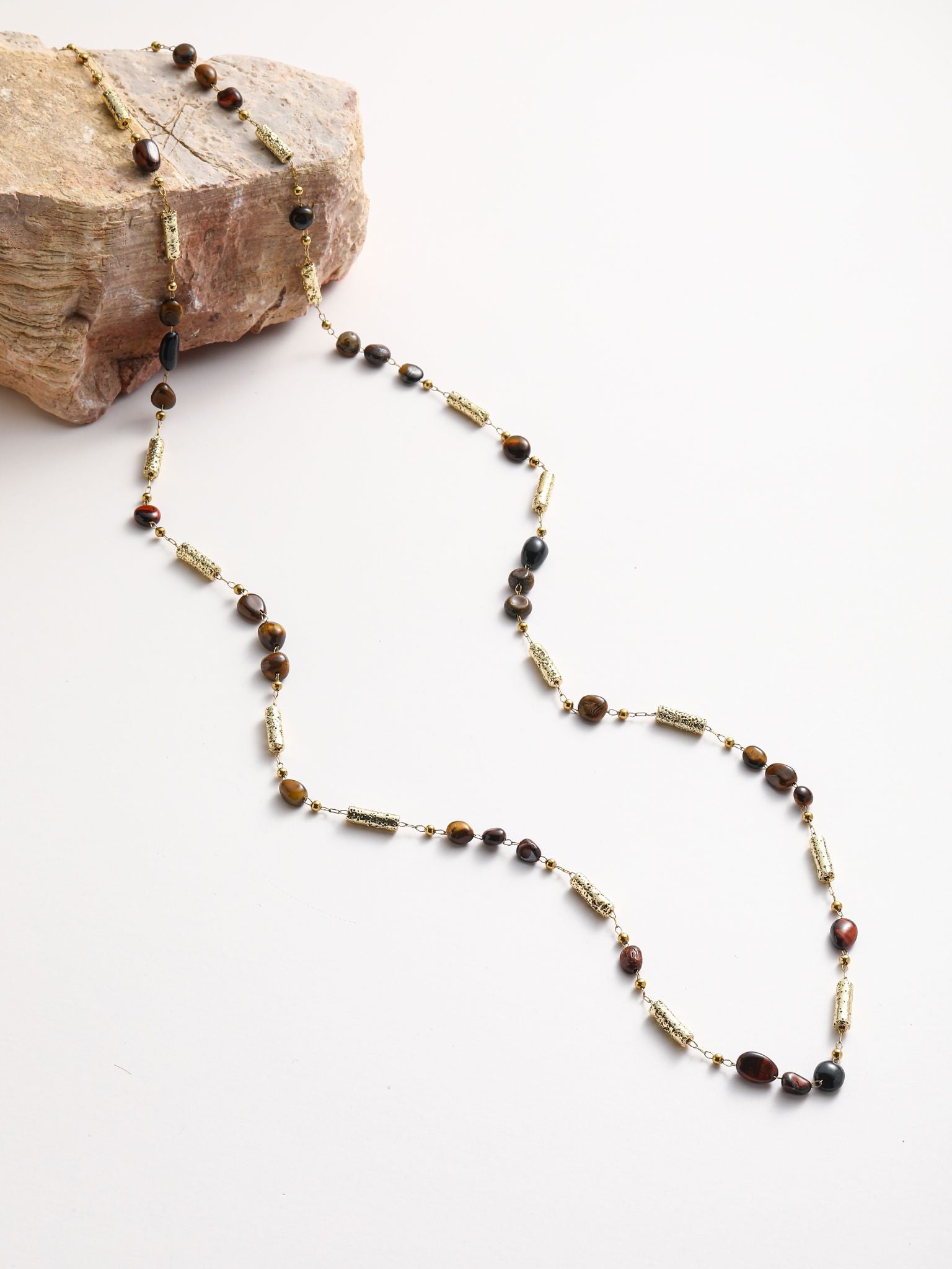Collana in catena con pietra dura AGATA
