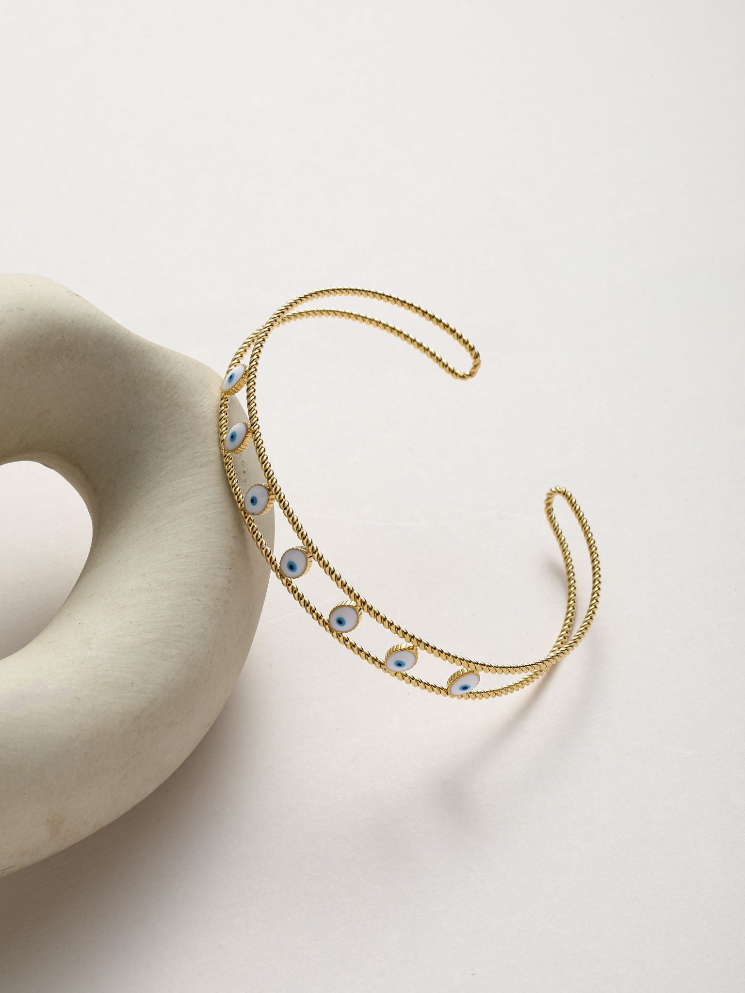 Bracciale rigido acciaio con smalto
