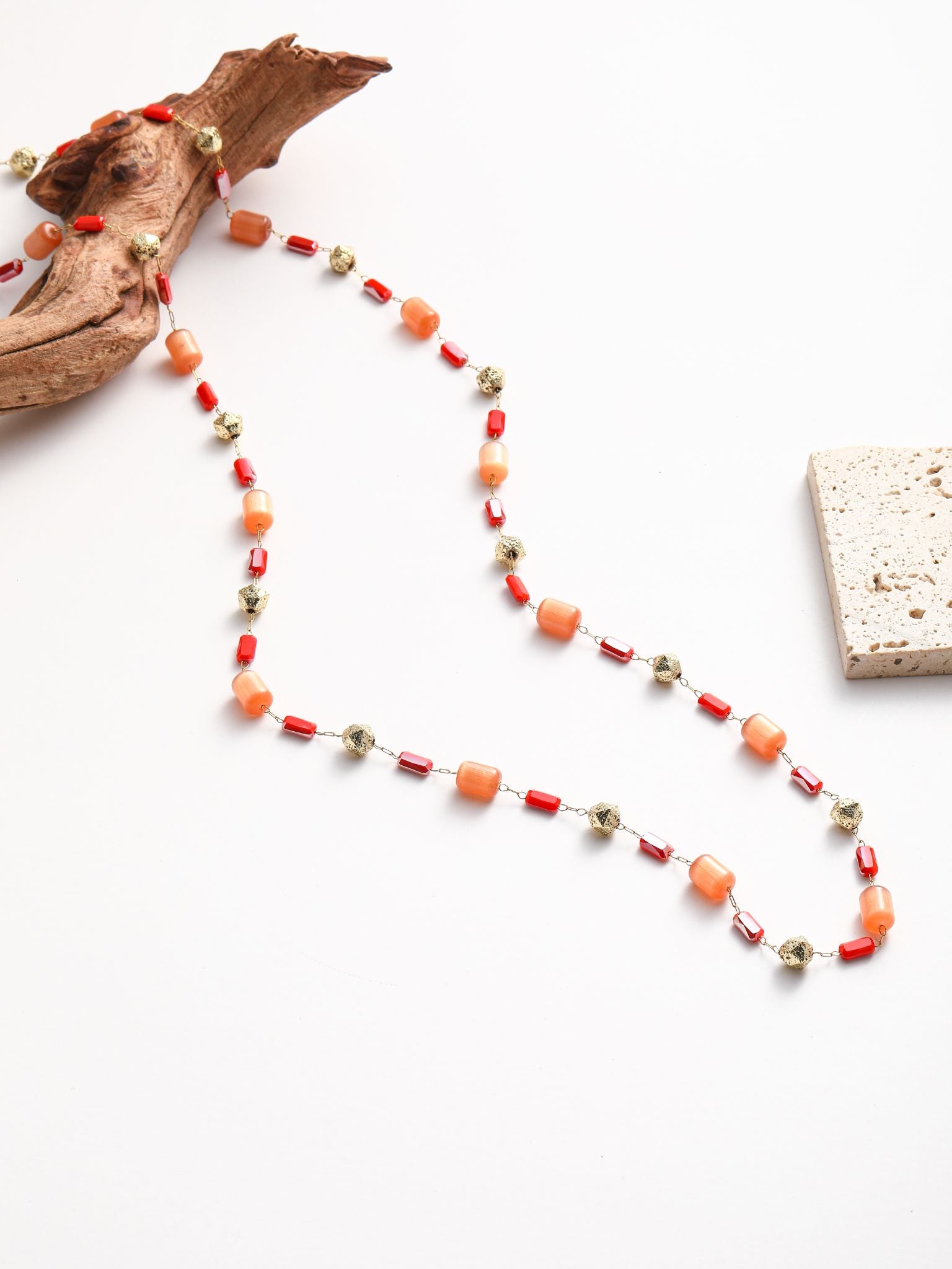 Collana in catena con pietra OCCHIO DI GATTO