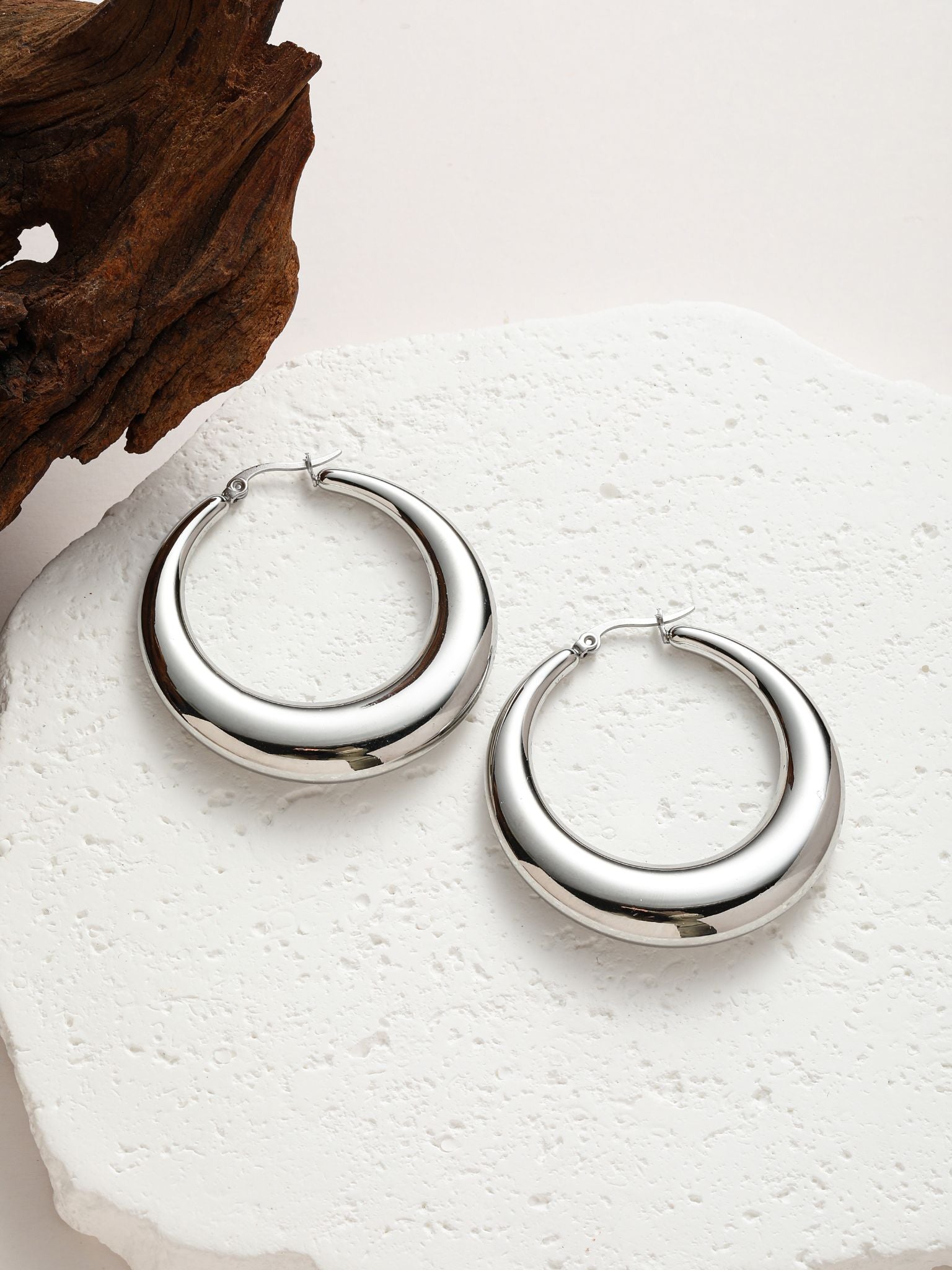 Orecchini a cerchio con diamtro 45