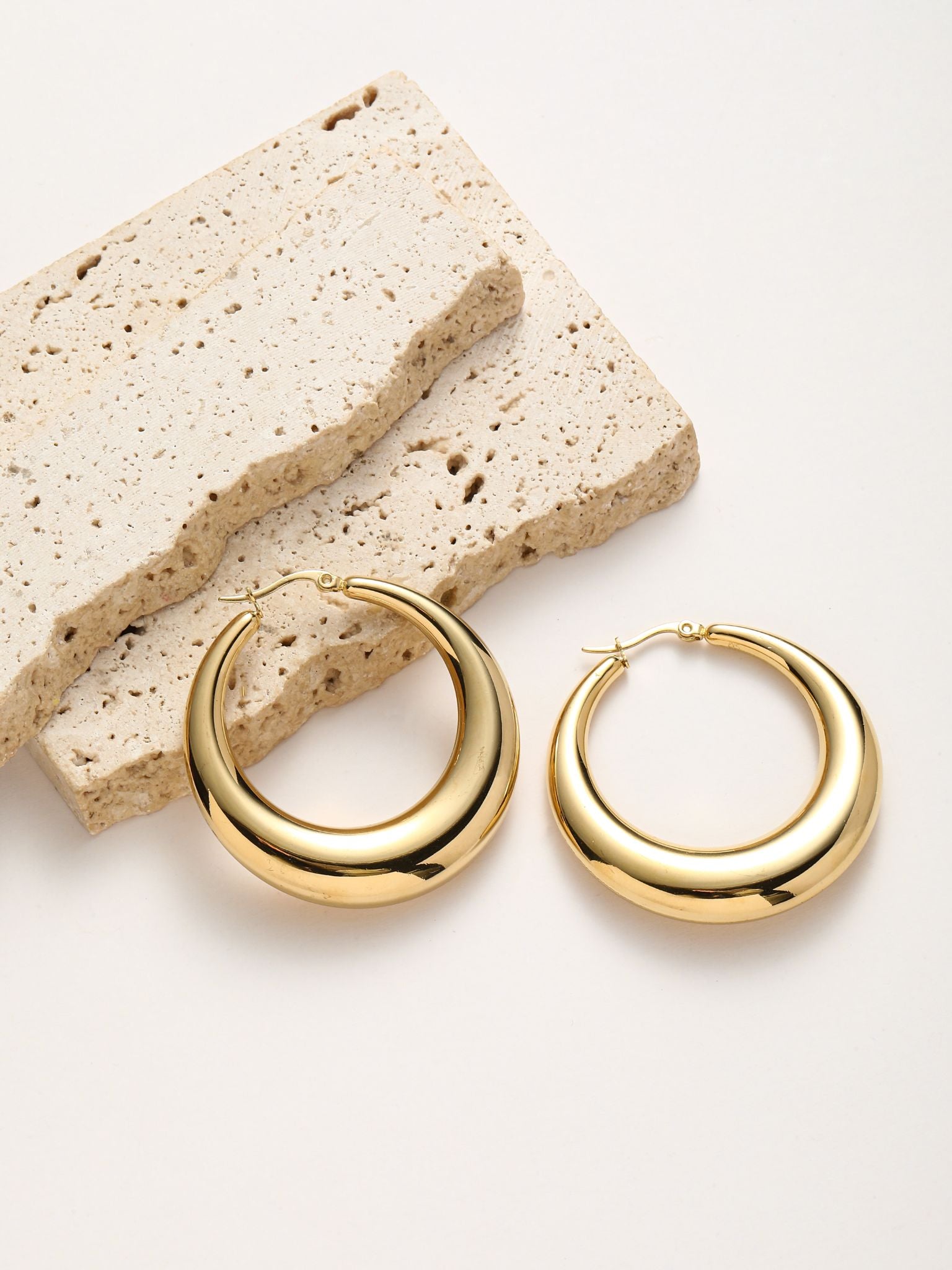 Orecchini a cerchio con diamtro 45