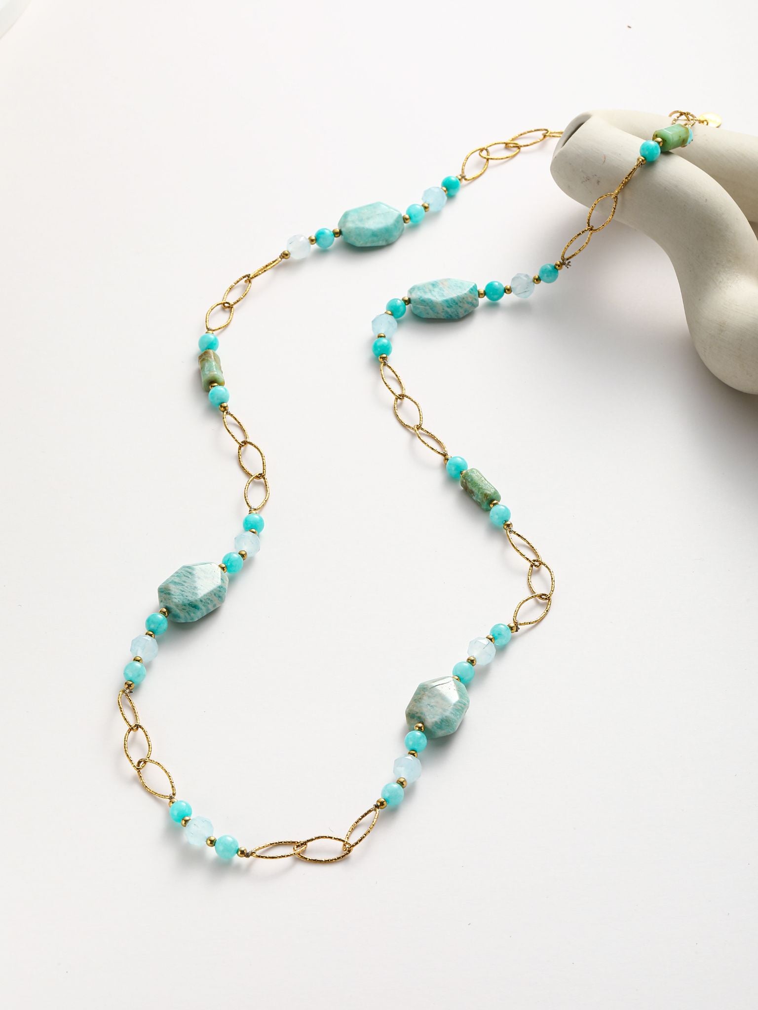 Collana in catena con pietra dura AGATA
