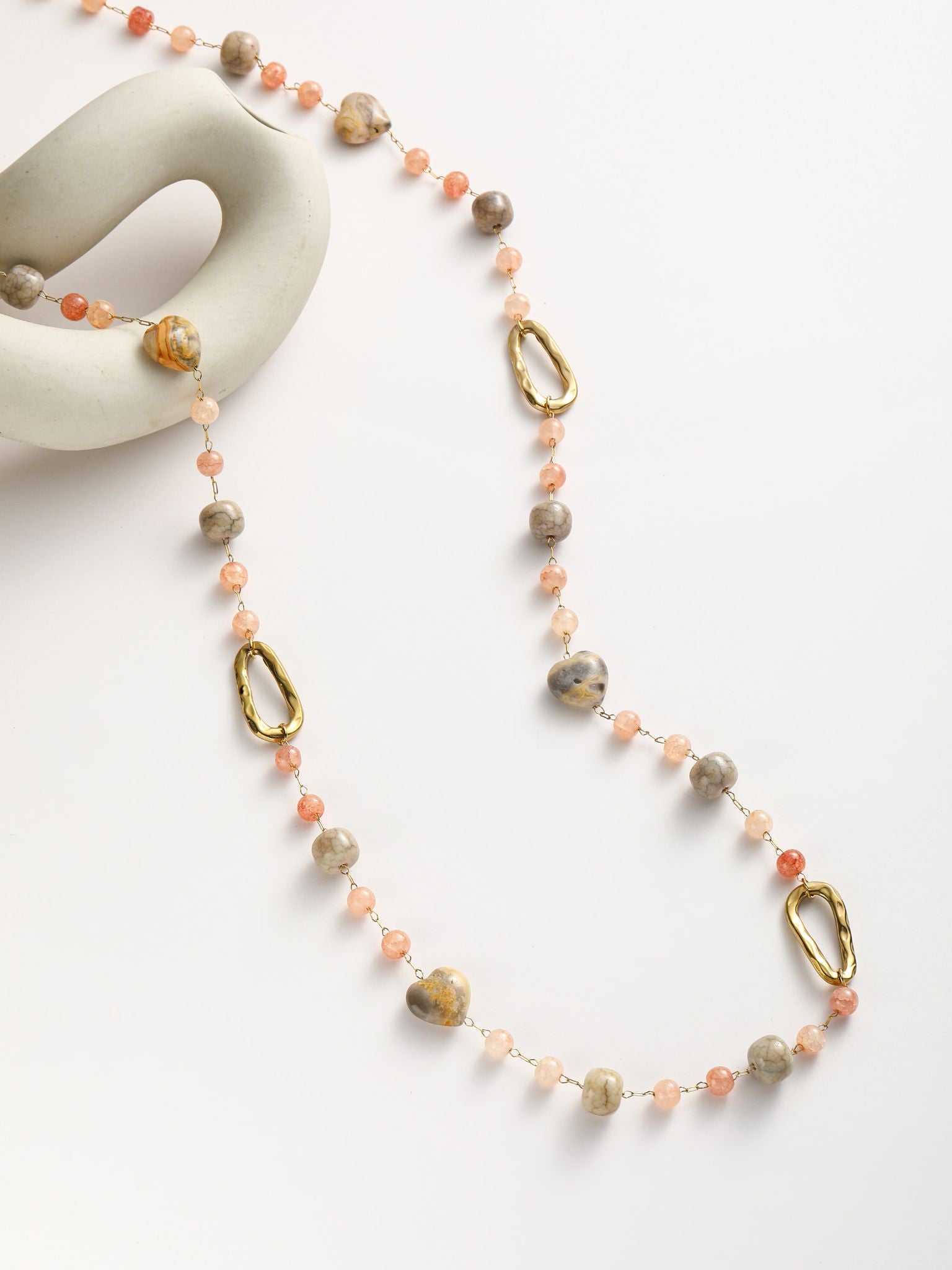 Collana in catena con pietra dura AGATA