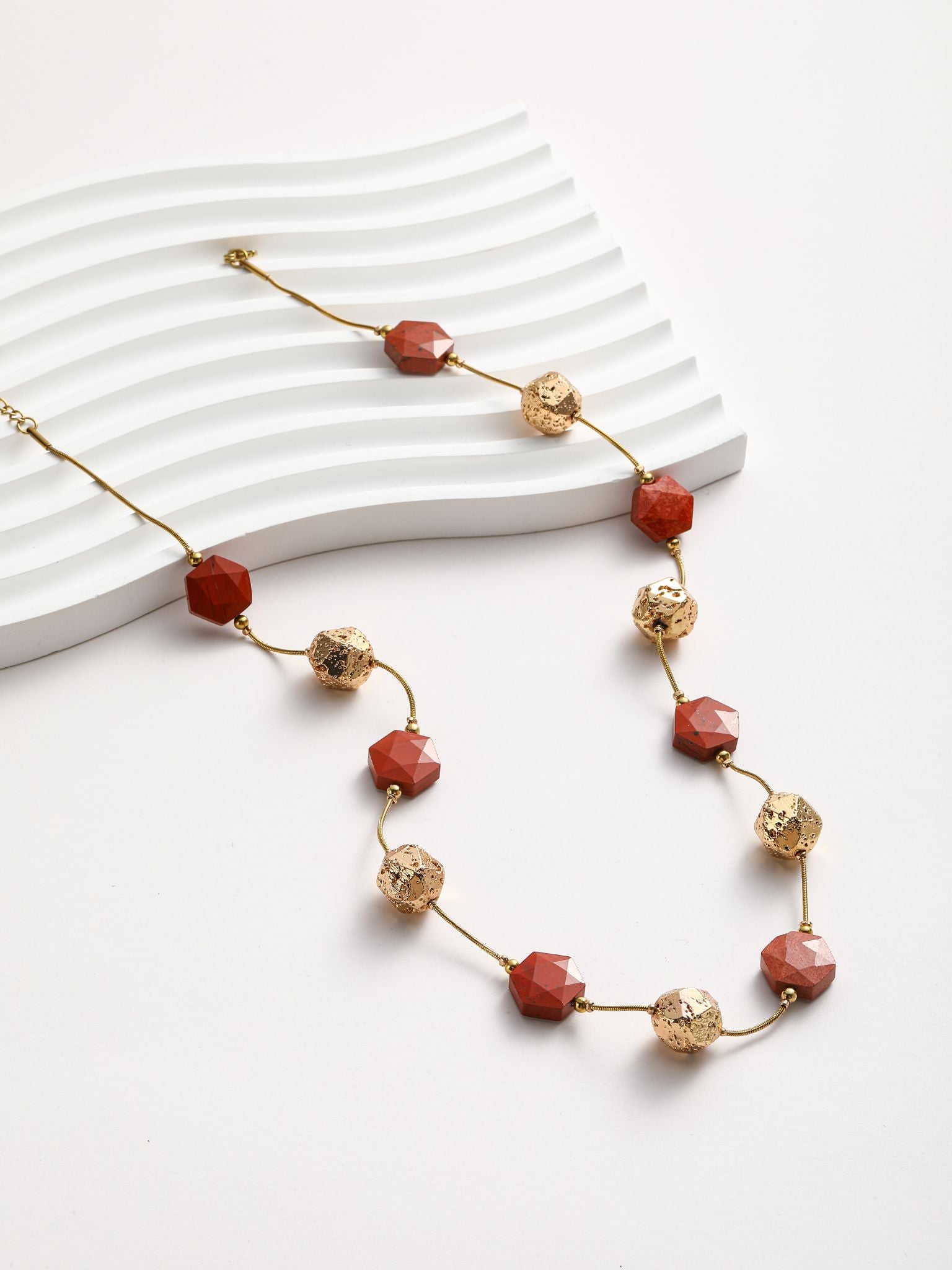 Collana in catena di serpente con pietra AGATA irr