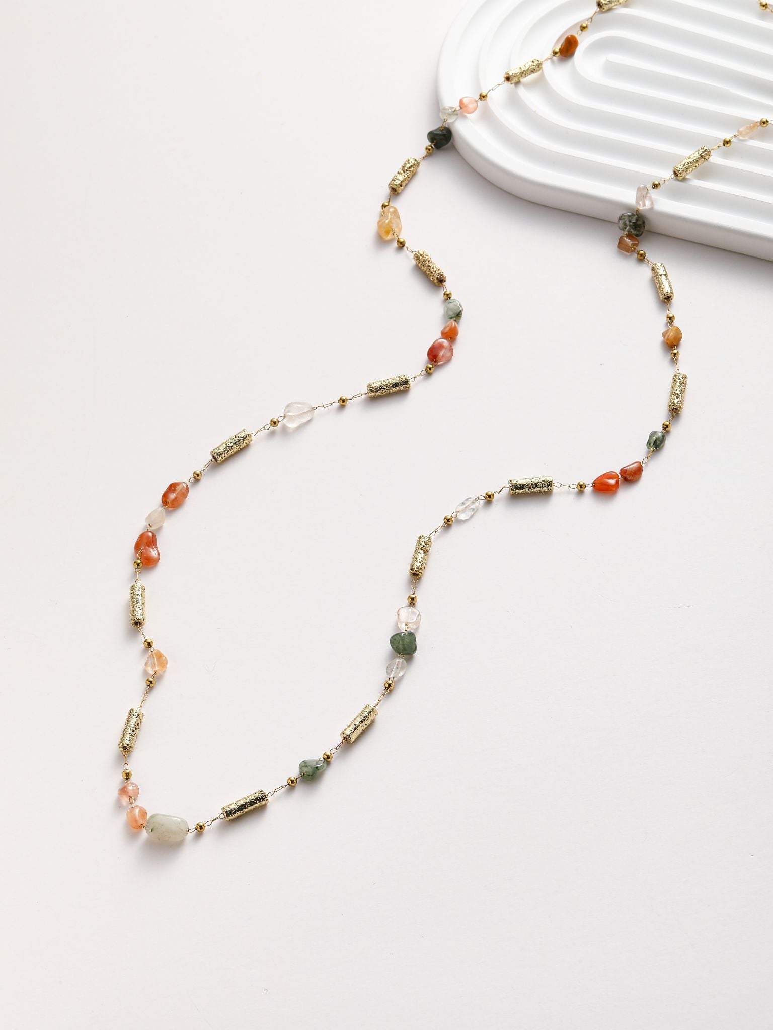 Collana in catena con pietra dura AGATA