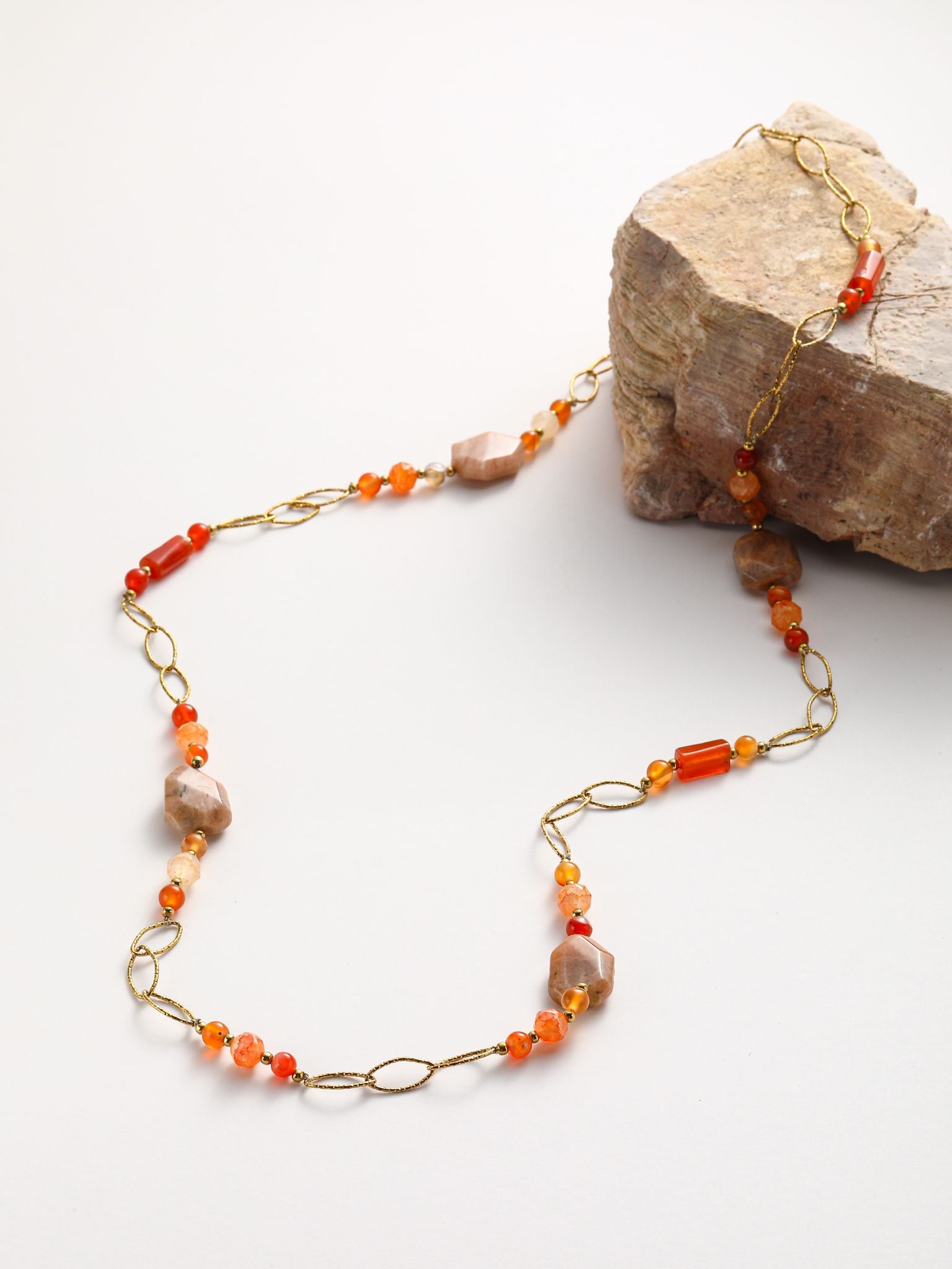 Collana in catena con pietra dura AGATA