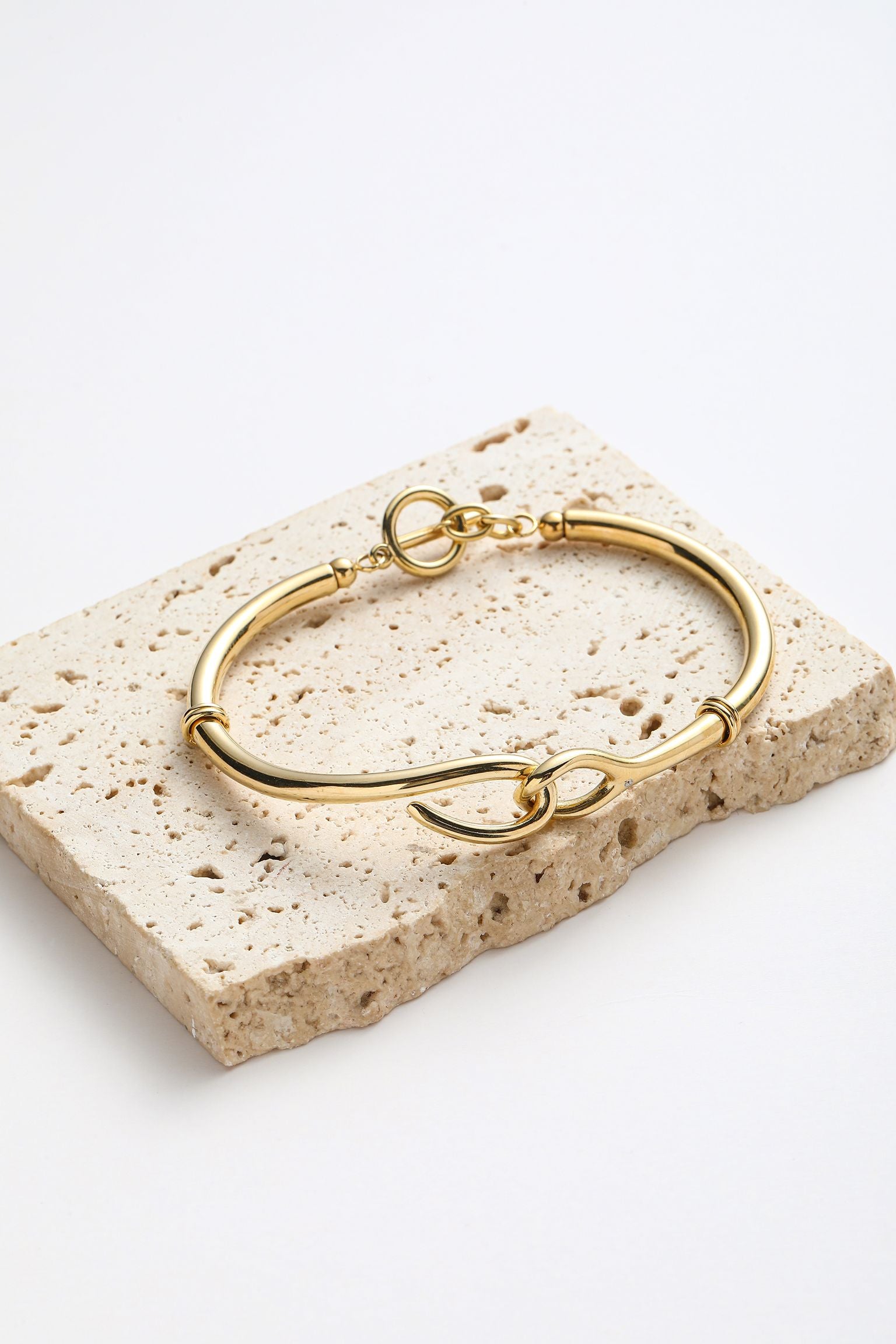 Bracciale rigido acciaio con fibbia OT