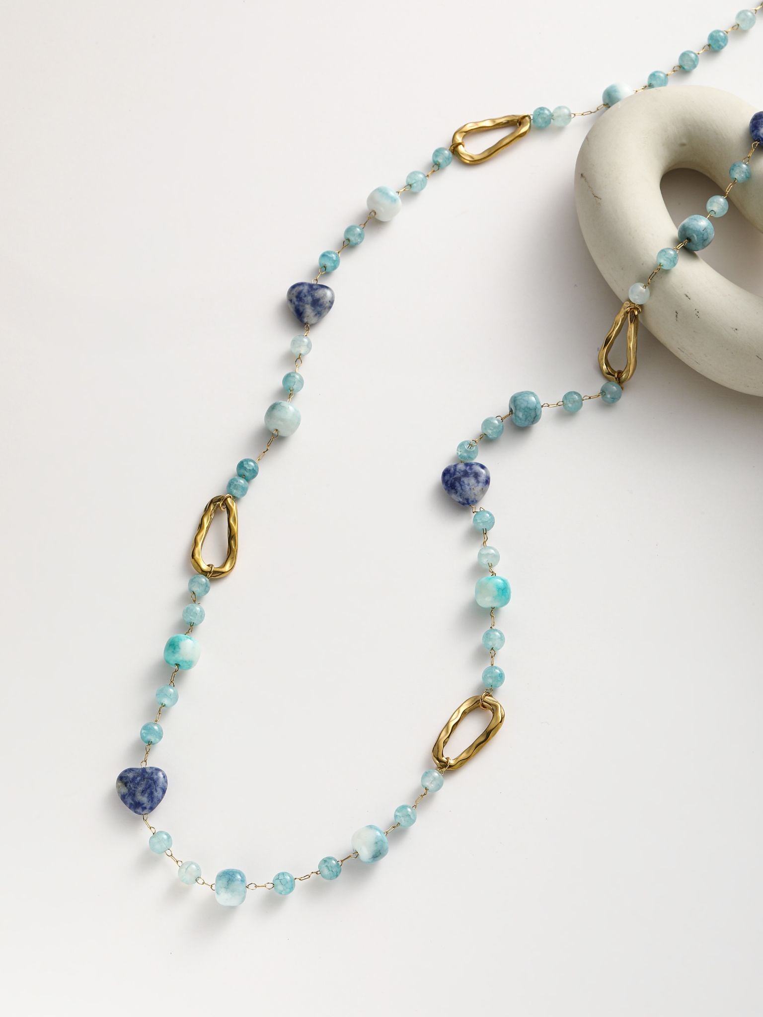Collana in catena con pietra dura AGATA