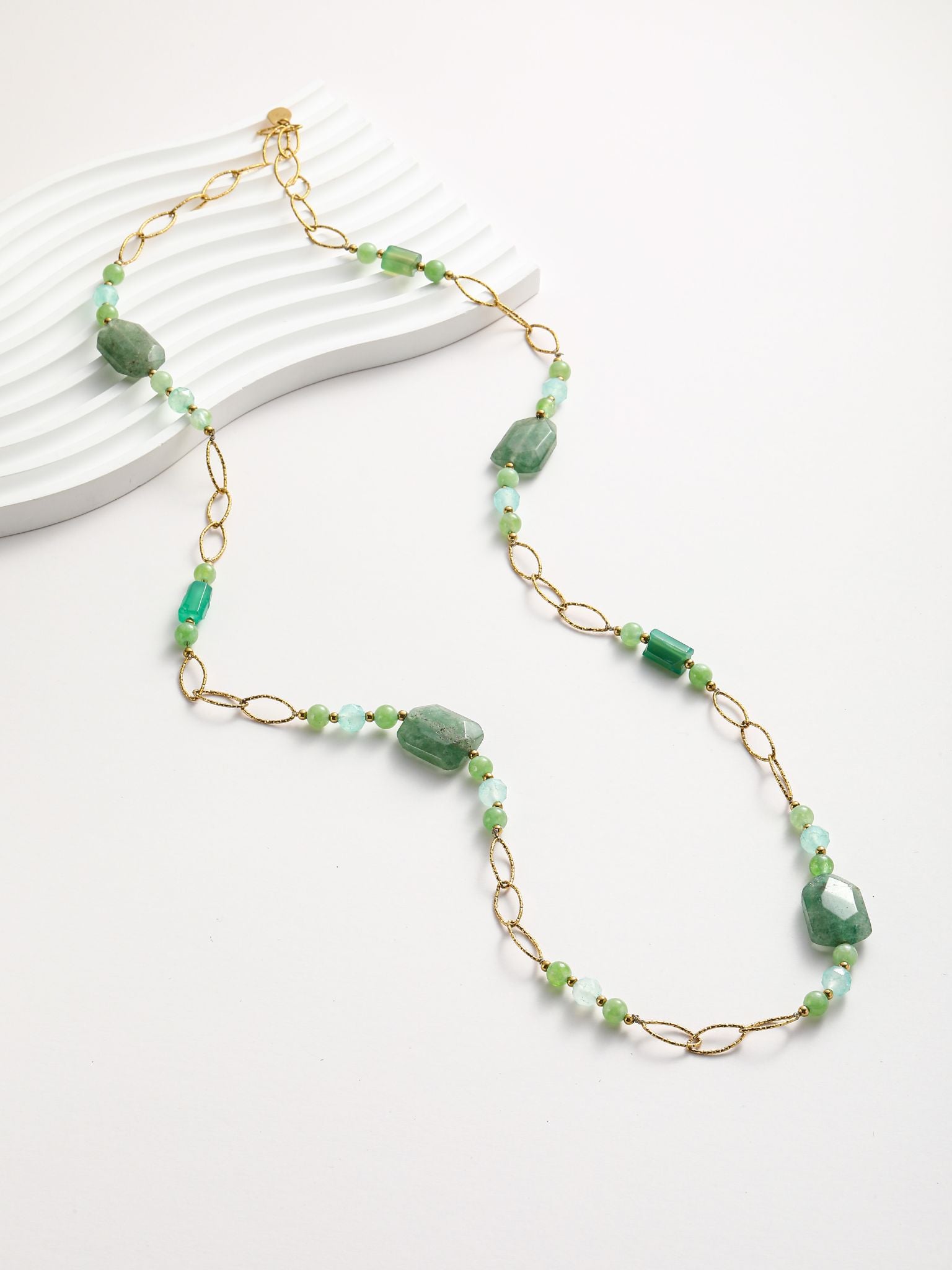 Collana in catena con pietra dura AGATA