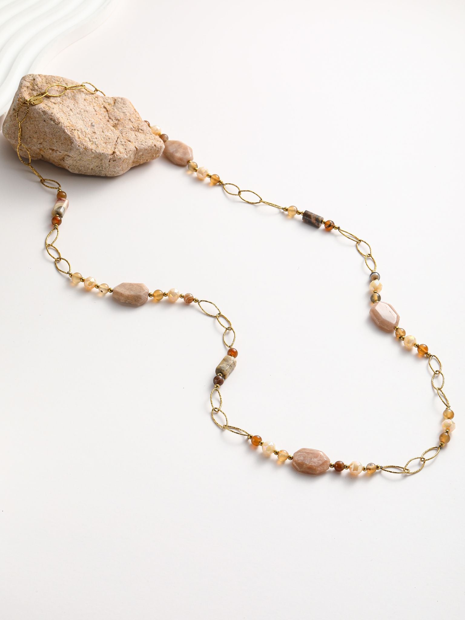 Collana in catena con pietra dura AGATA