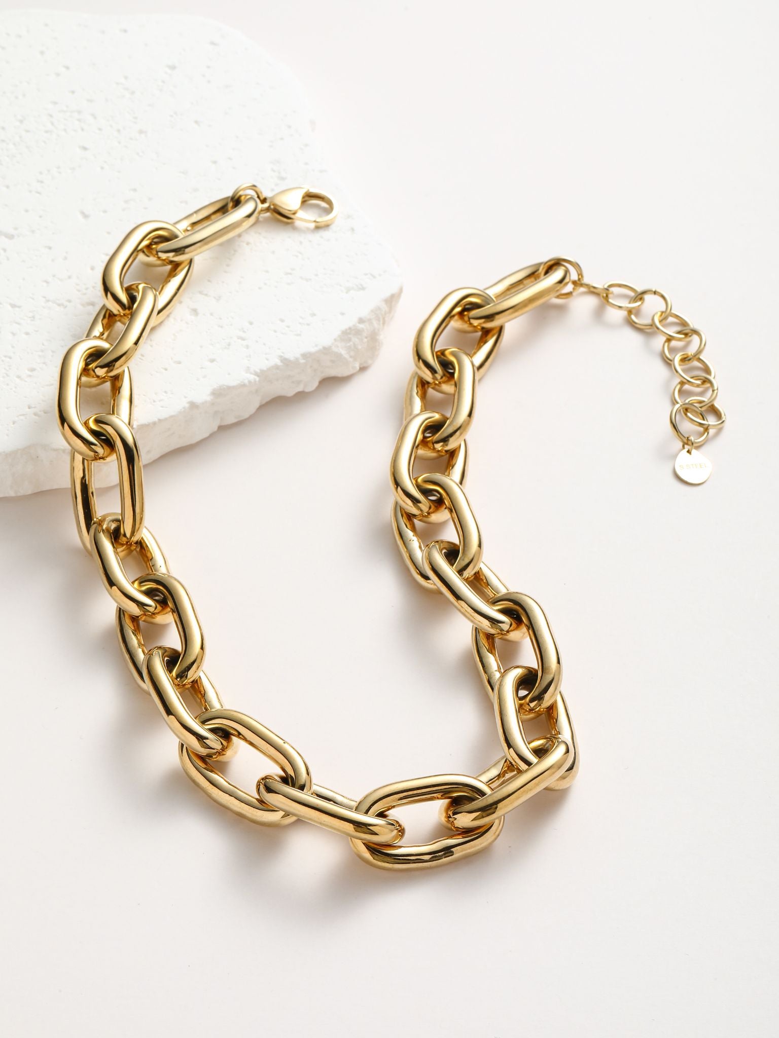 Collana in catena grosso acciaio