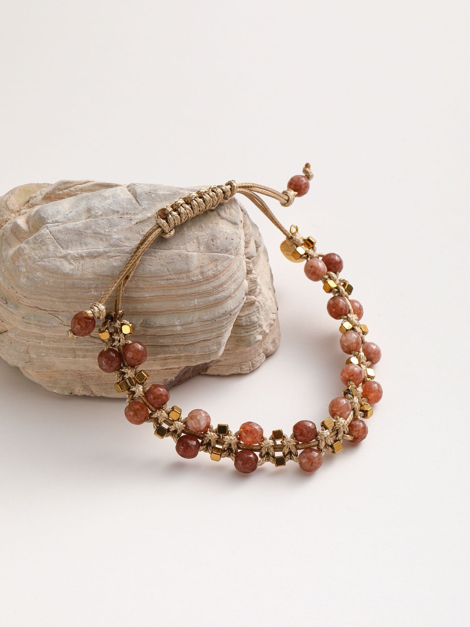 Bracciale intrecciato con pietra AGATA