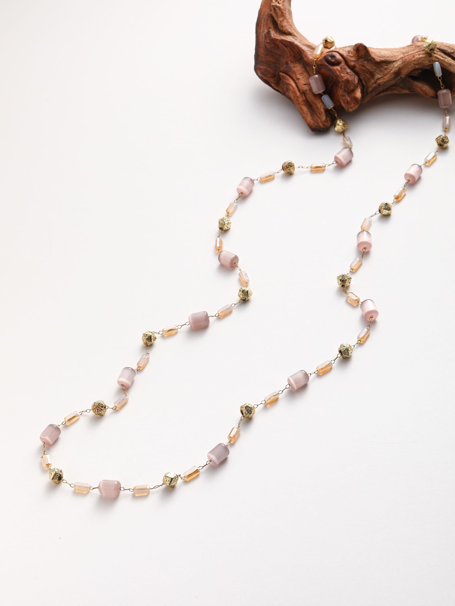 Collana in catena con pietra OCCHIO DI GATTO
