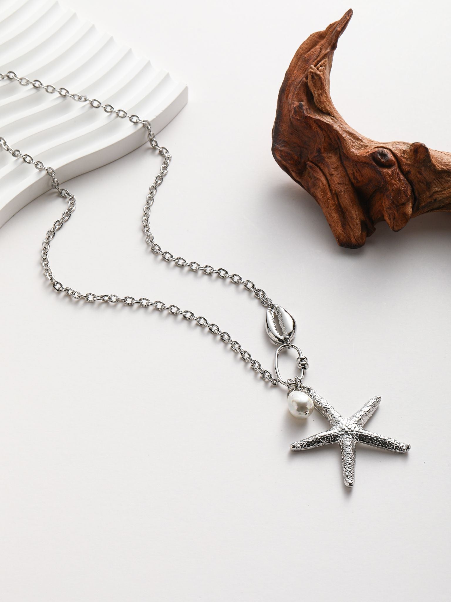 Collana con stella marina pedente