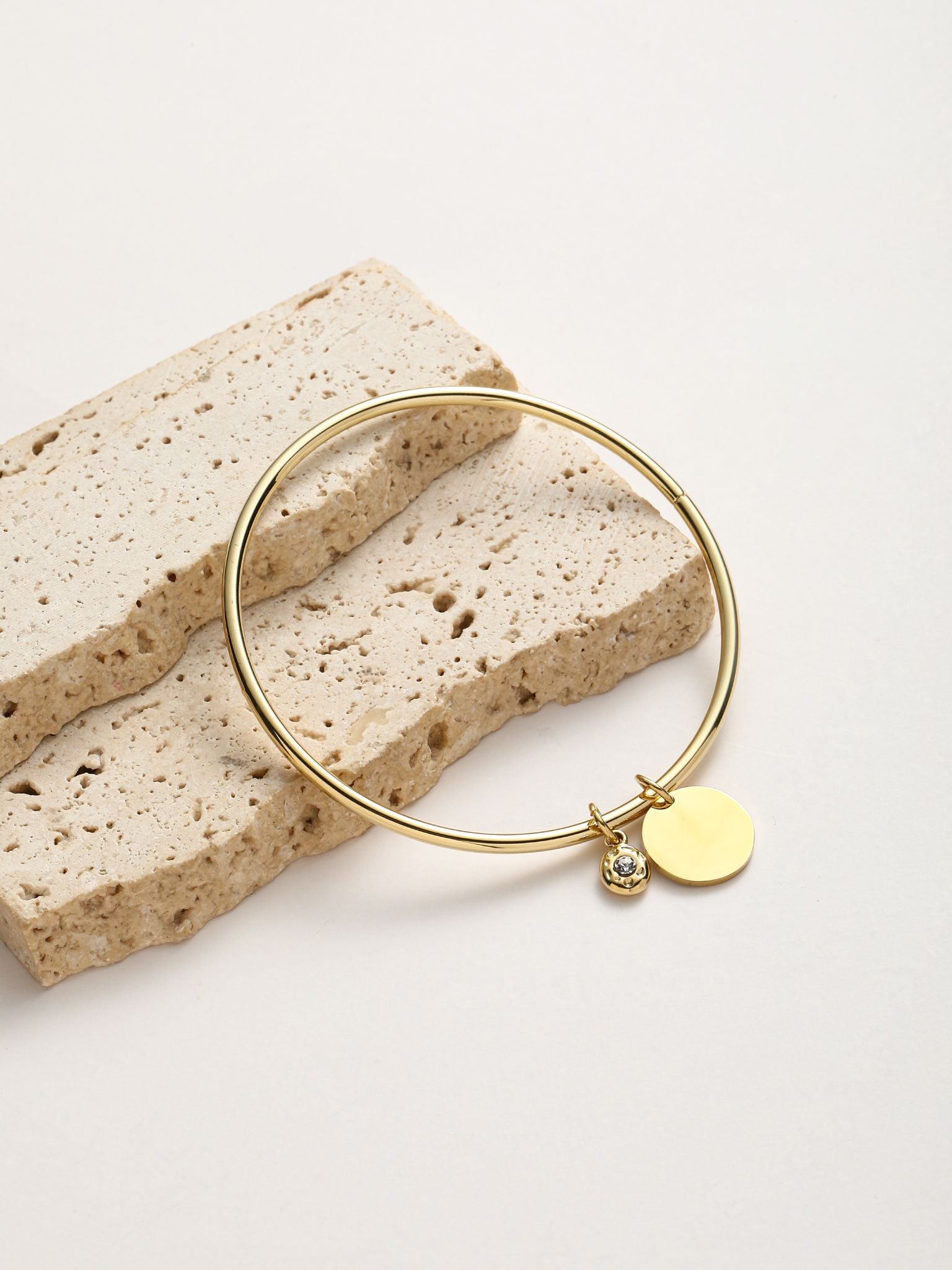 Bracciale rigido acciaio con pedente