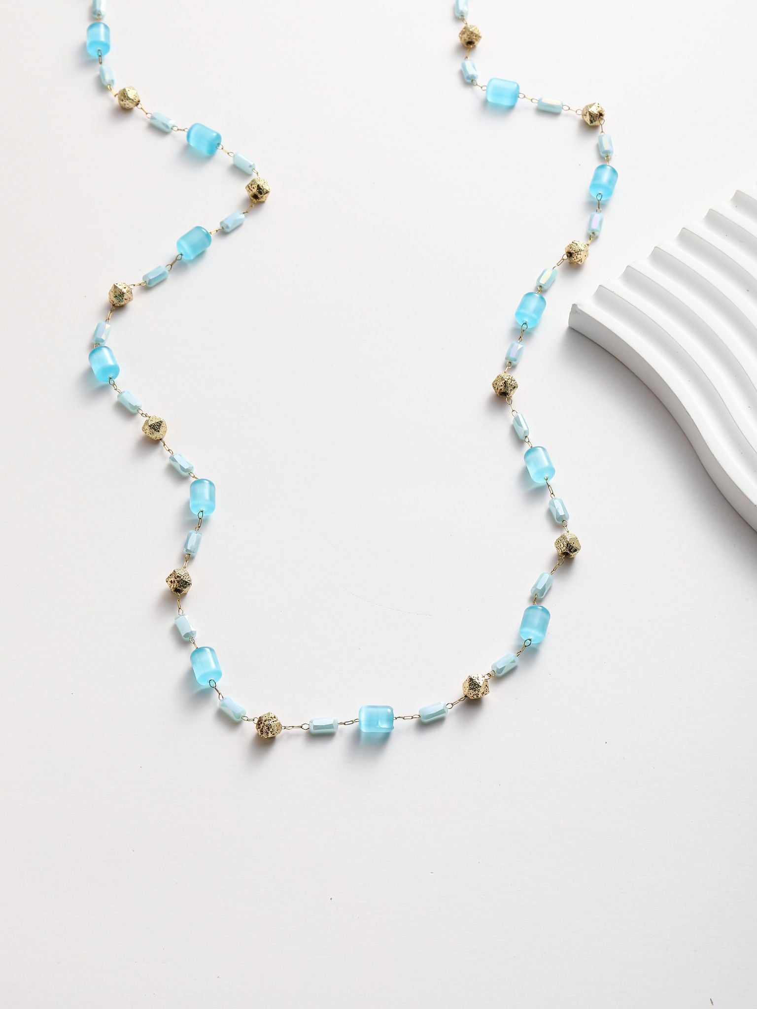 Collana in catena con pietra OCCHIO DI GATTO